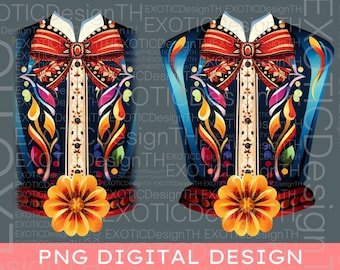 Mariachi Charro Mexican Costume PNG, Cinco De Mayo, Dia De Los Muertos, Day of Dead PNG, Halloween Sugar Skull Day, Sublimation Digital PNG