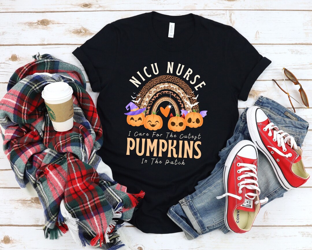 Rainbow NICU Nurse Cutest Pumpkins in the Patch Halloween/i Care for ...