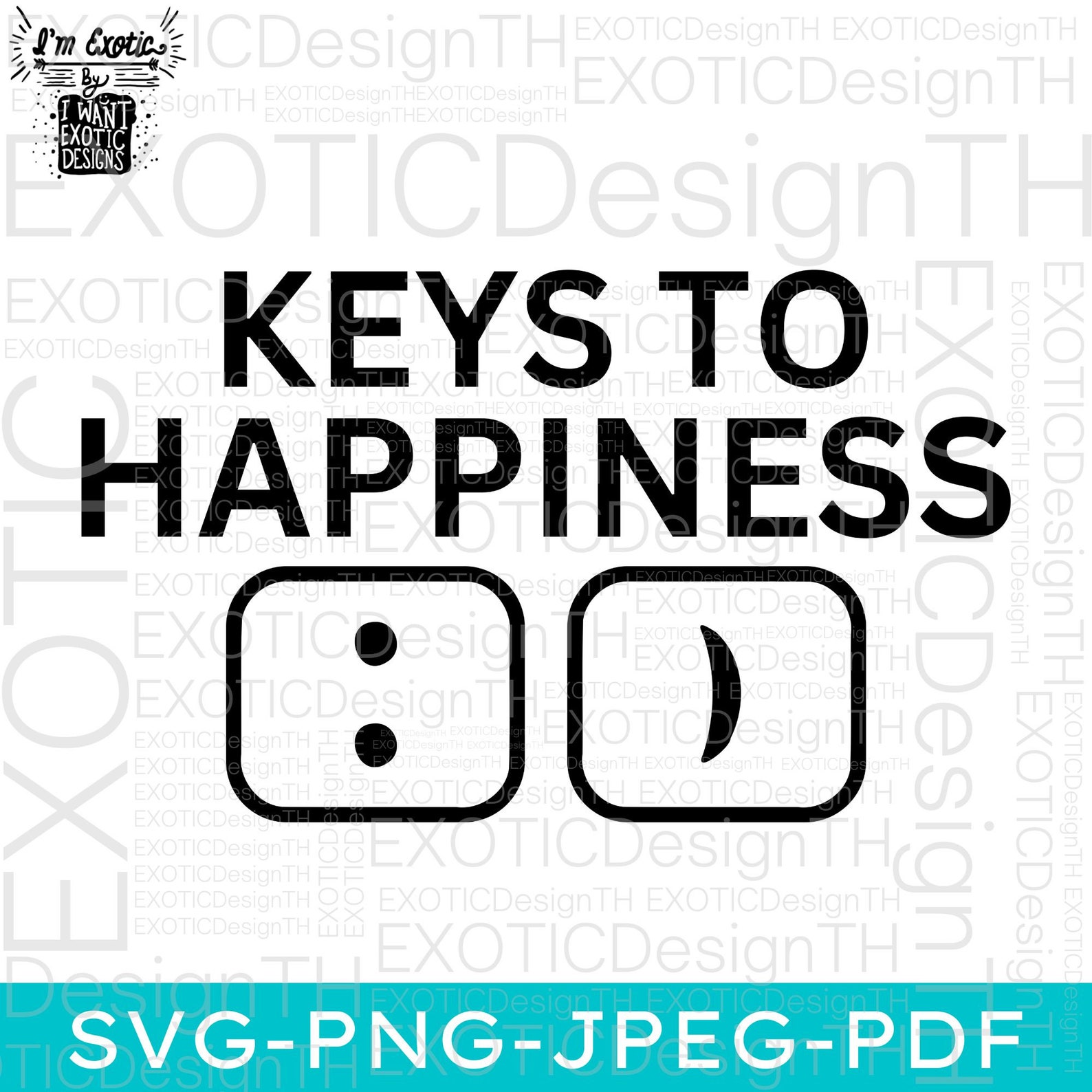 Keys to Happiness SVG, Funny Tech Support, Technical Sarcastic ...