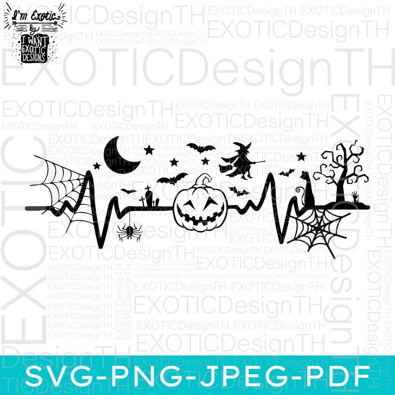 Nurse Nursing Halloween SVG Pumpkin Heartbeat Cute PNG Funny - Etsy