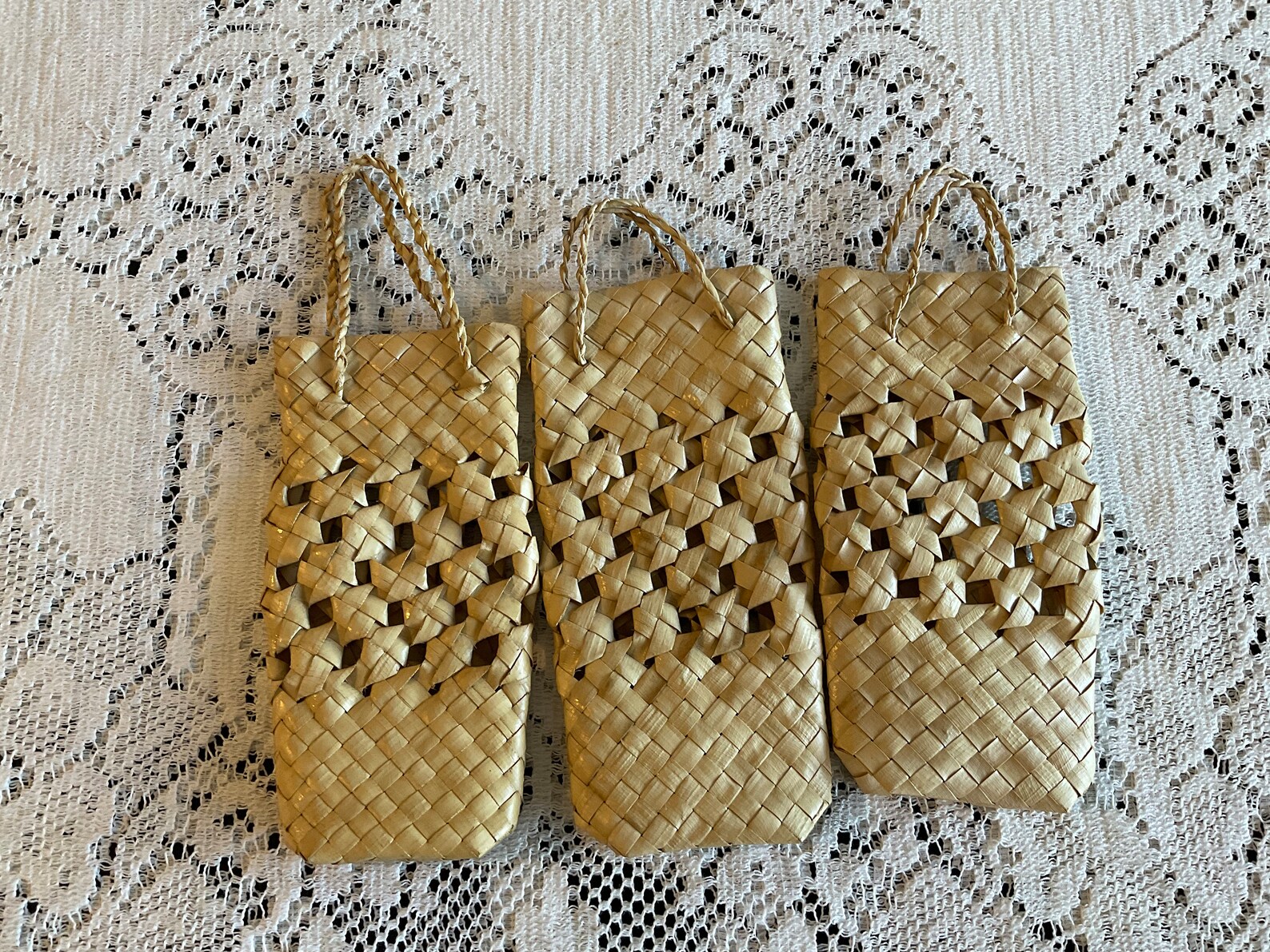 Handwoven Palm Leaves Coconut Fiber Bags. 4 Different Bags. Etsy
