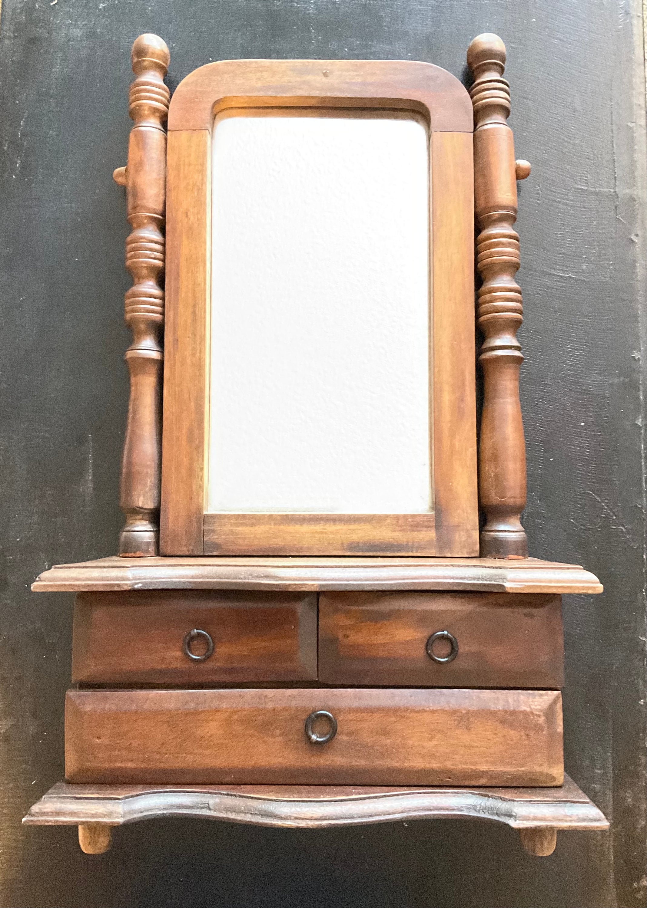 Pine cheap vanity mirror