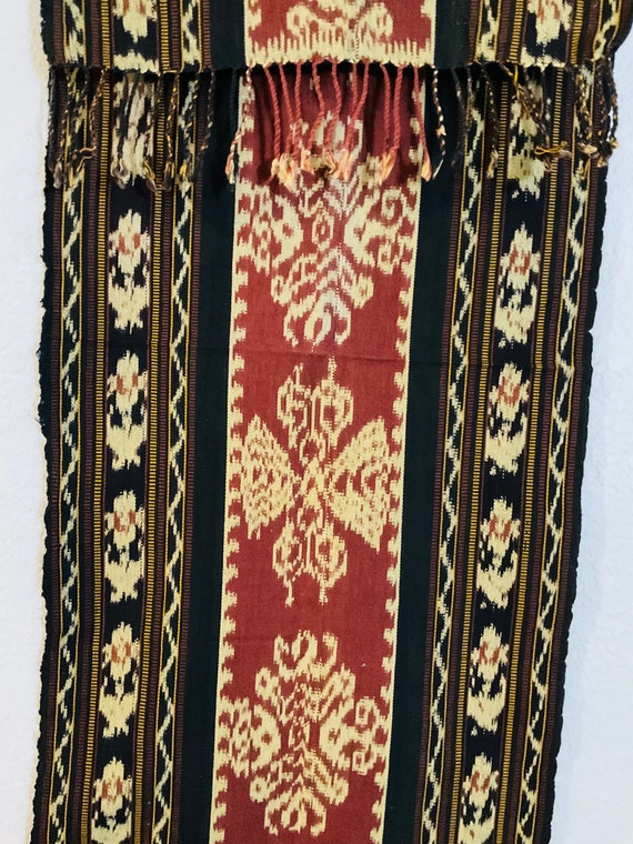 Ikat Tapestry Wall Decor. Indonesian Ikat. Handmade. Hand Dyed. Tribal Textile. 70 Long X 16 Wide. Etsy Canada