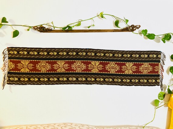 Ikat Tapestry Wall Decor. Indonesian Ikat. Handmade. Hand Dyed. Tribal Textile. 70 Long X 16 Wide. Etsy Canada