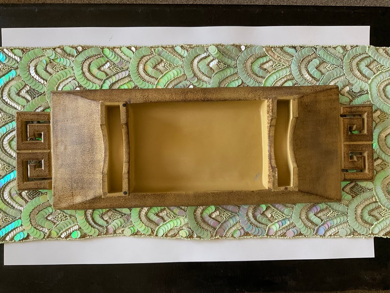 Vintage Footed Tray. Asian Tray With Capiz Shell Inlay. Resin Body. Use ...