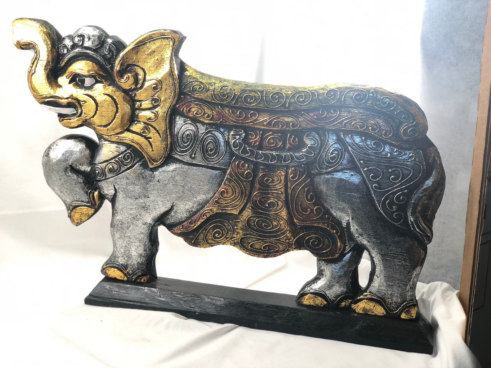 20 Wide Majestic Elephant Wooden Stand. Handcrafted Hand Etsy