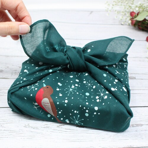 Furoshiki Fabric Wrap. Holiday Gift Wrap. Handmade. Large Gift Etsy