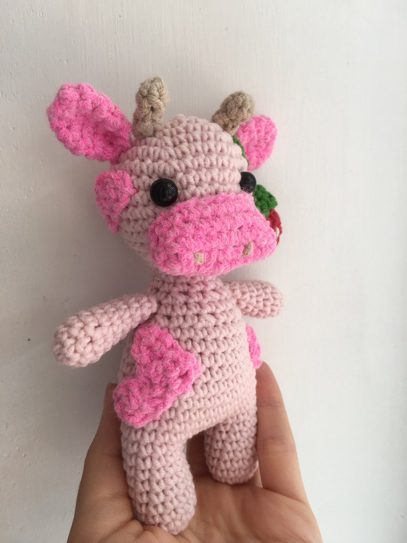 Strawberry Cow Crochet Pattern Amigurumi cow Download PDF Etsy