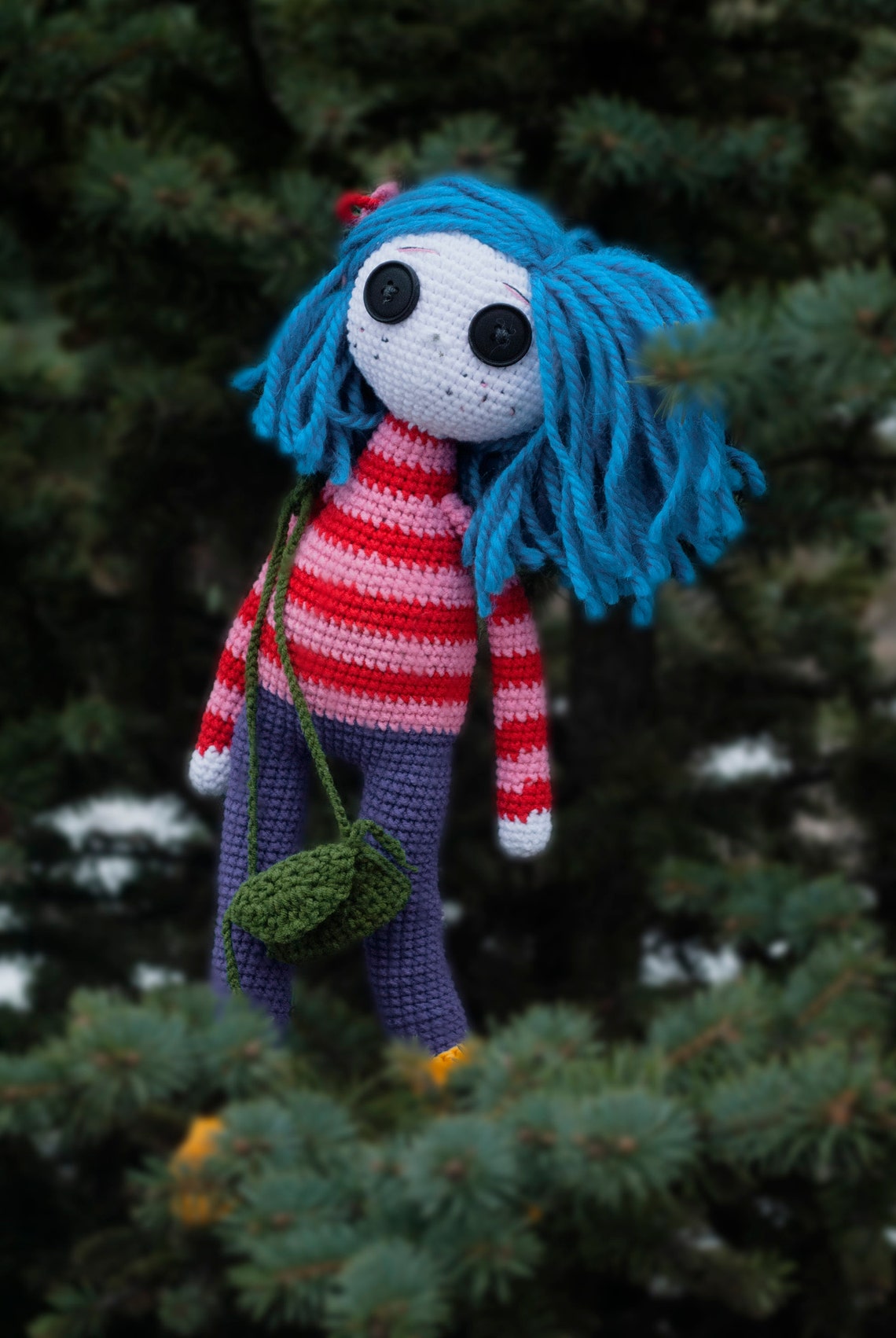 Coraline doll crochet pattern Amigurumi Coraline Jones Etsy