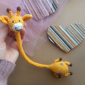 Easter crochet pattern giraffe charm gift ideas, Funny amigurumi pattern, Birthday gift idea DIY, Valentines Day car hanging accessories image 6