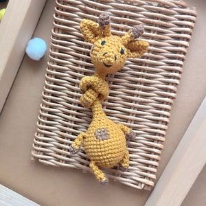 Easter crochet pattern giraffe charm gift ideas, Funny amigurumi pattern, Birthday gift idea DIY, Valentines Day car hanging accessories image 2