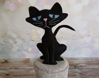 Cat black plush as gifts for Christmas