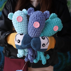 One button squid plush octopus