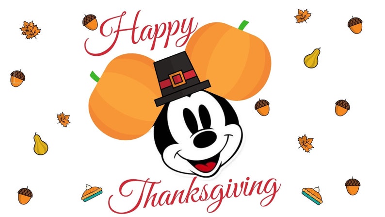 Disney thanksgiving svg Cute kids thanksgiving svg Disney | Etsy