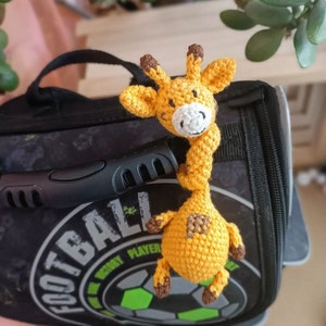 Easter crochet pattern giraffe charm gift ideas, Funny amigurumi pattern, Birthday gift idea DIY, Valentines Day car hanging accessories image 1