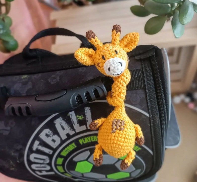 Easter crochet pattern giraffe charm gift ideas, Funny amigurumi pattern, Birthday gift idea DIY, Valentines Day car hanging accessories image 1