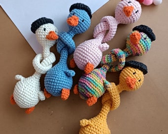 Easter crochet patterns goose charm gift ideas, Funny amigurumi pattern, Valentine’s Day car hanging accessories
