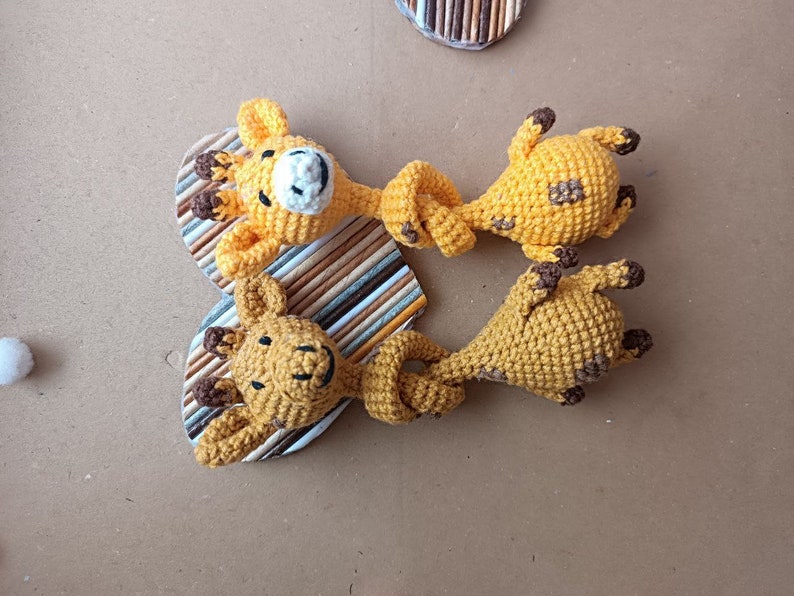 Easter crochet pattern giraffe charm gift ideas, Funny amigurumi pattern, Birthday gift idea DIY, Valentines Day car hanging accessories image 5