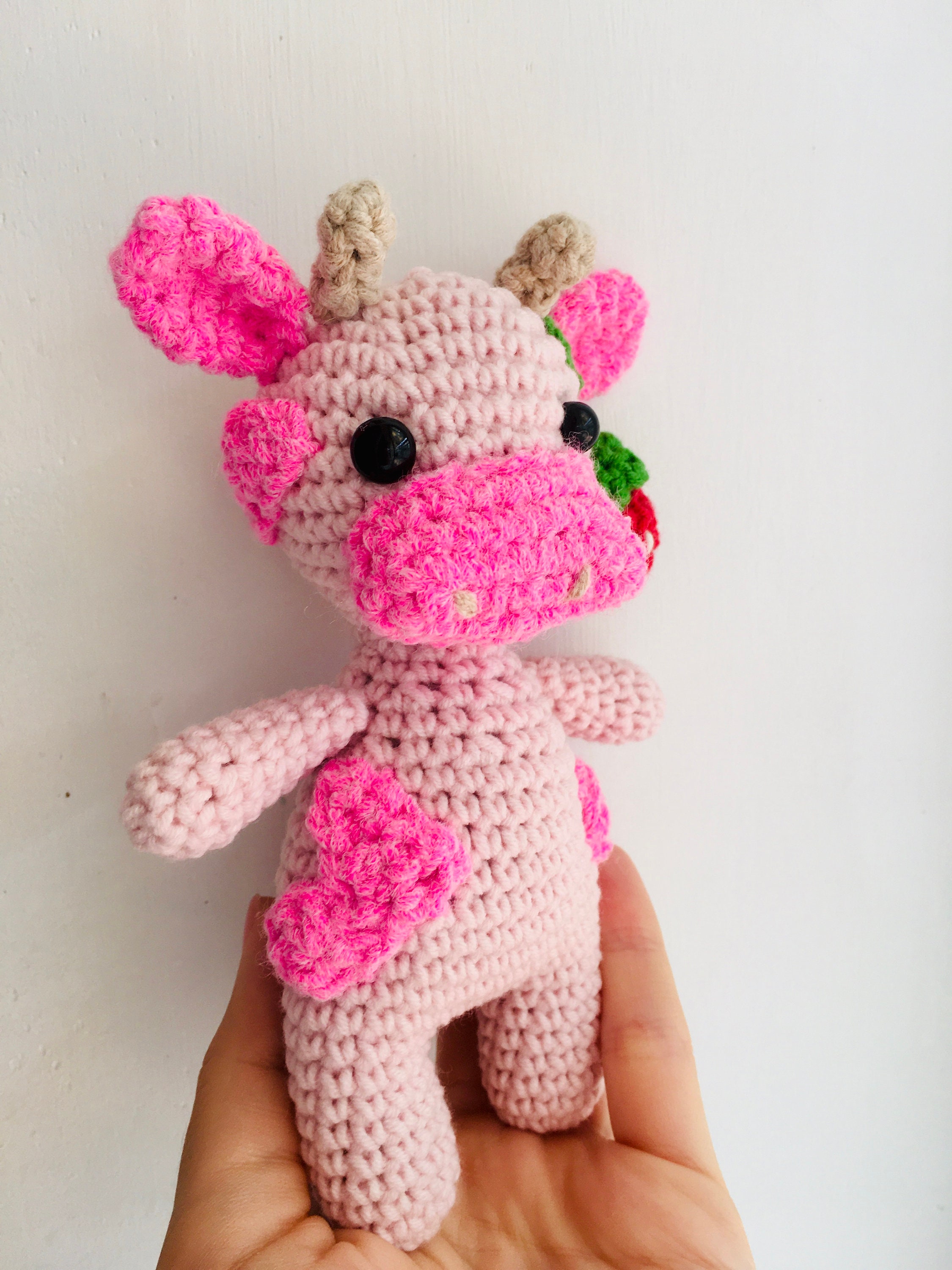 Strawberry Cow Crochet Pattern Amigurumi Cow Download PDF Etsy UK
