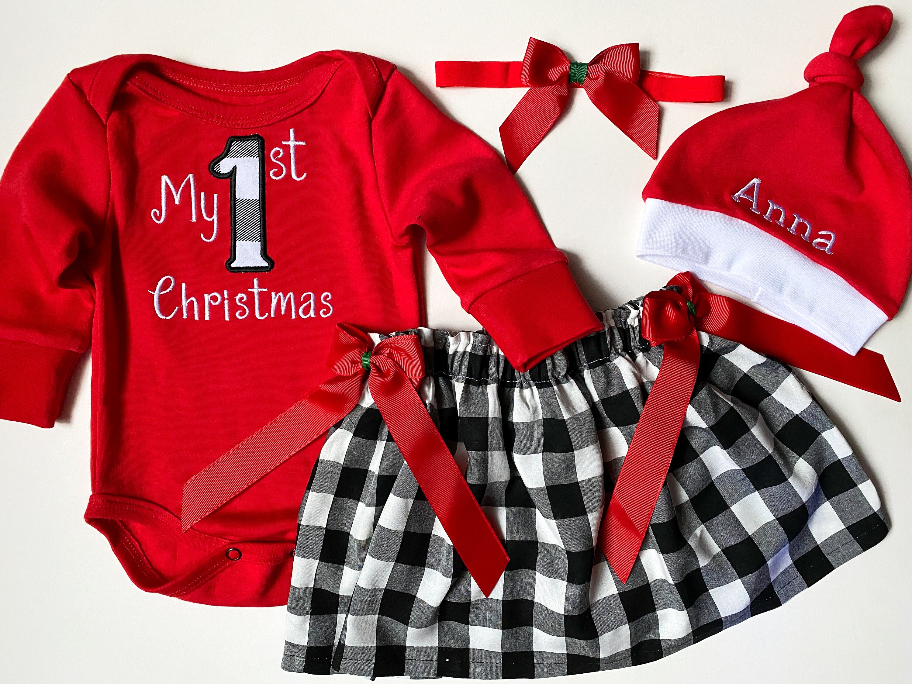 Baby Mädchen Weihnachten Outfit Baby erste Weihnachten Body | Etsy