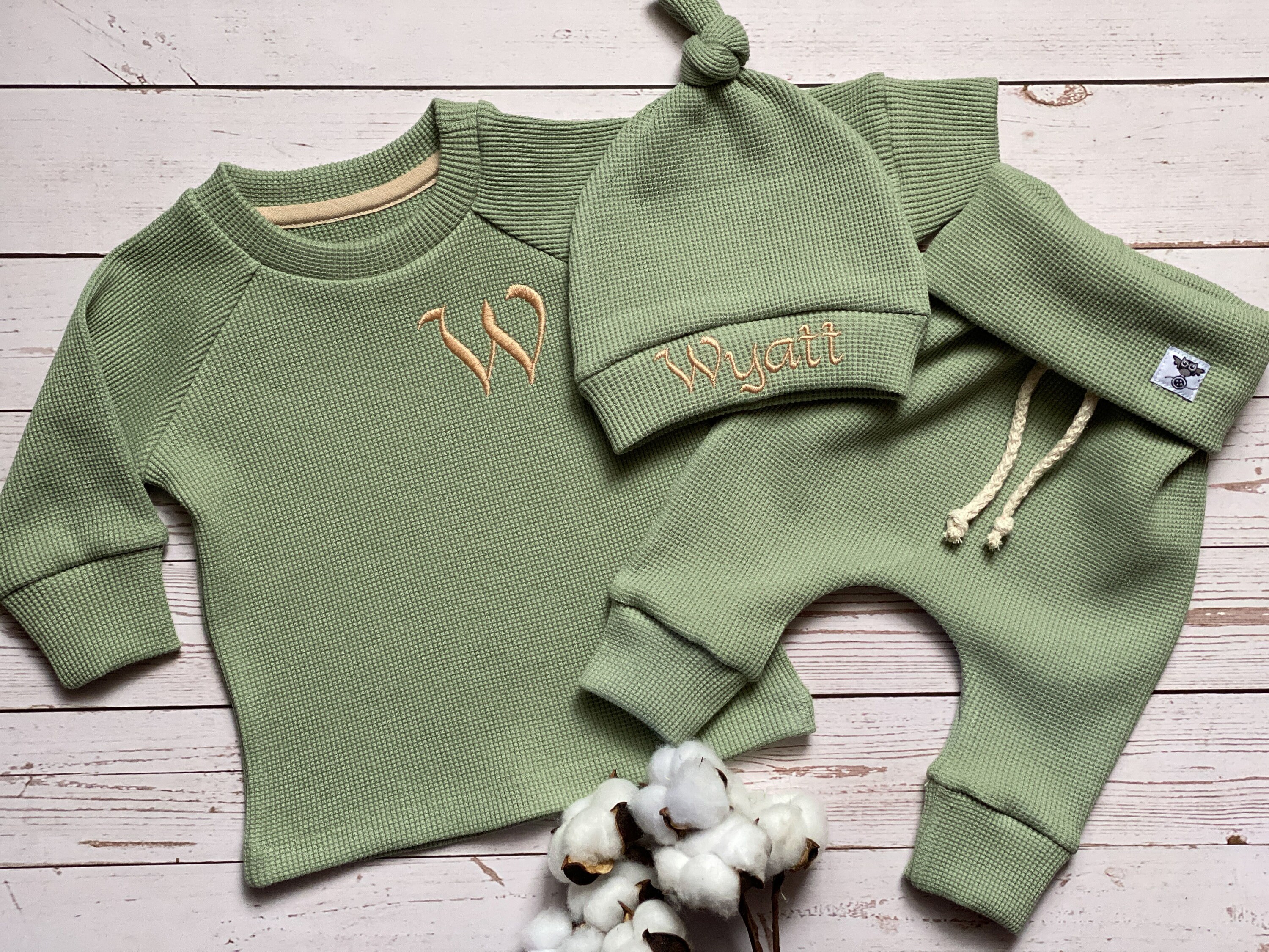 Waffle baby outfit gender neutral baby clothes baby girl Etsy