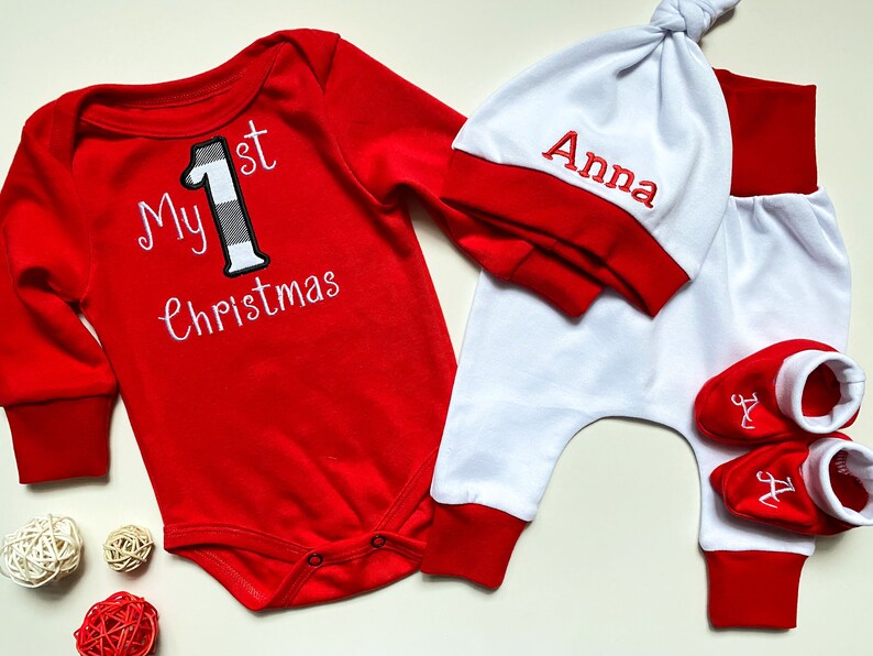 Baby boy Christmas outfit baby Christmas onesie set Etsy