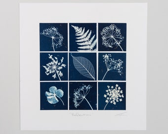 Unmounted Original Cyanotype print 8"x 8"