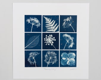 Unmounted Original Cyanotype print 8"x 8"