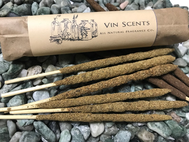 Herbal Incense Sticks Hand Rolled 100 Natural Aromatherapy Etsy