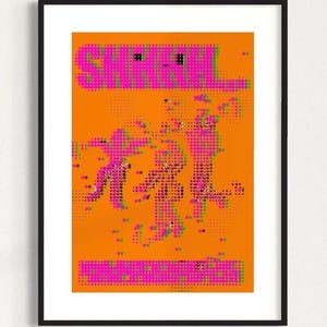 Silent Disco - Premium Giclée Abstract Poster Art Colourful Wall Art Prints Vibrant Artwork Bright Art Home Decor Music Poster