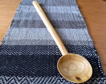 Hand Carved Wood Spoon, Unique Wood Scoop, Serving Elm Spoon, Handmade Spoon