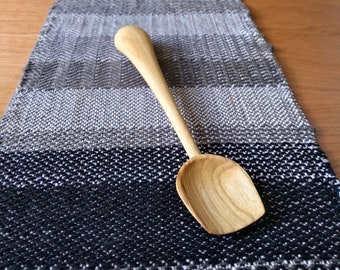 Hand Carved Wood Spoon, Unique Wood Scoop, Elm Serving Spoon, Handmade Spoon Shovel