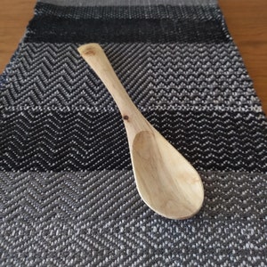 Hand Carved Wood Spoon, Slojd Spoon for Eating, Wisconsin Silver Maple Handmade Spoon