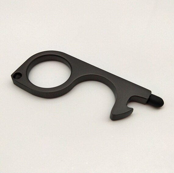 Black Brass No Touch Tool With Stylus Minimize Touching By Etsy
