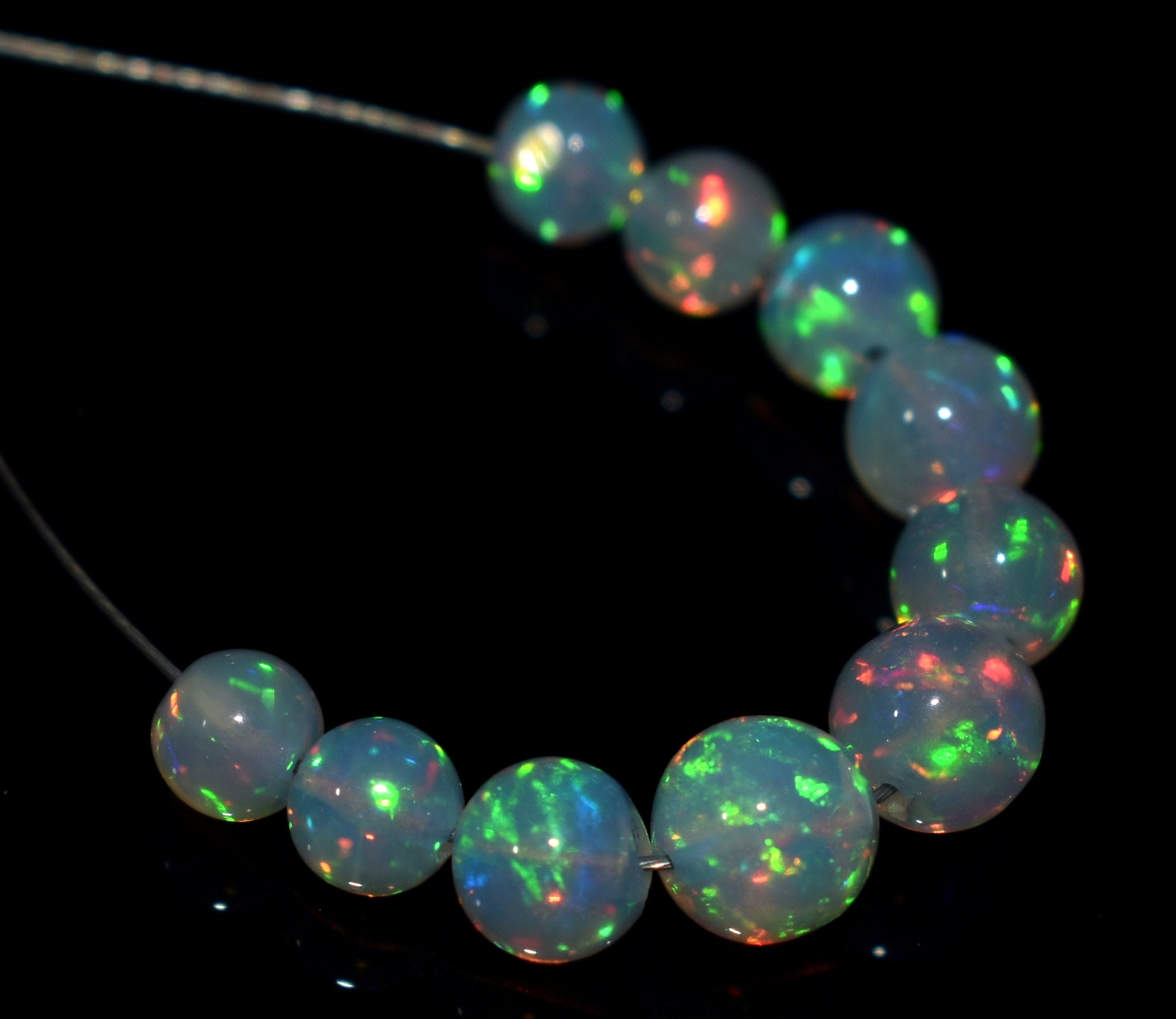 Opal Beads 3.55 MM Size Natural Opal Beads Fire Opal Beads Etsy