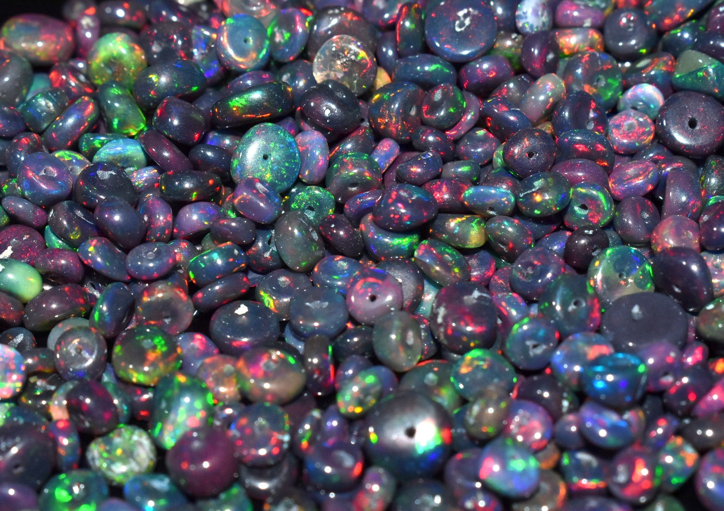 Opal Loose Beads 3-5 MM Size Natural Black Opal Beads 10 Pcs | Etsy