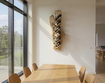 Functional Art for Wine Lovers – Live Edge Maple Wine Rack (A)
