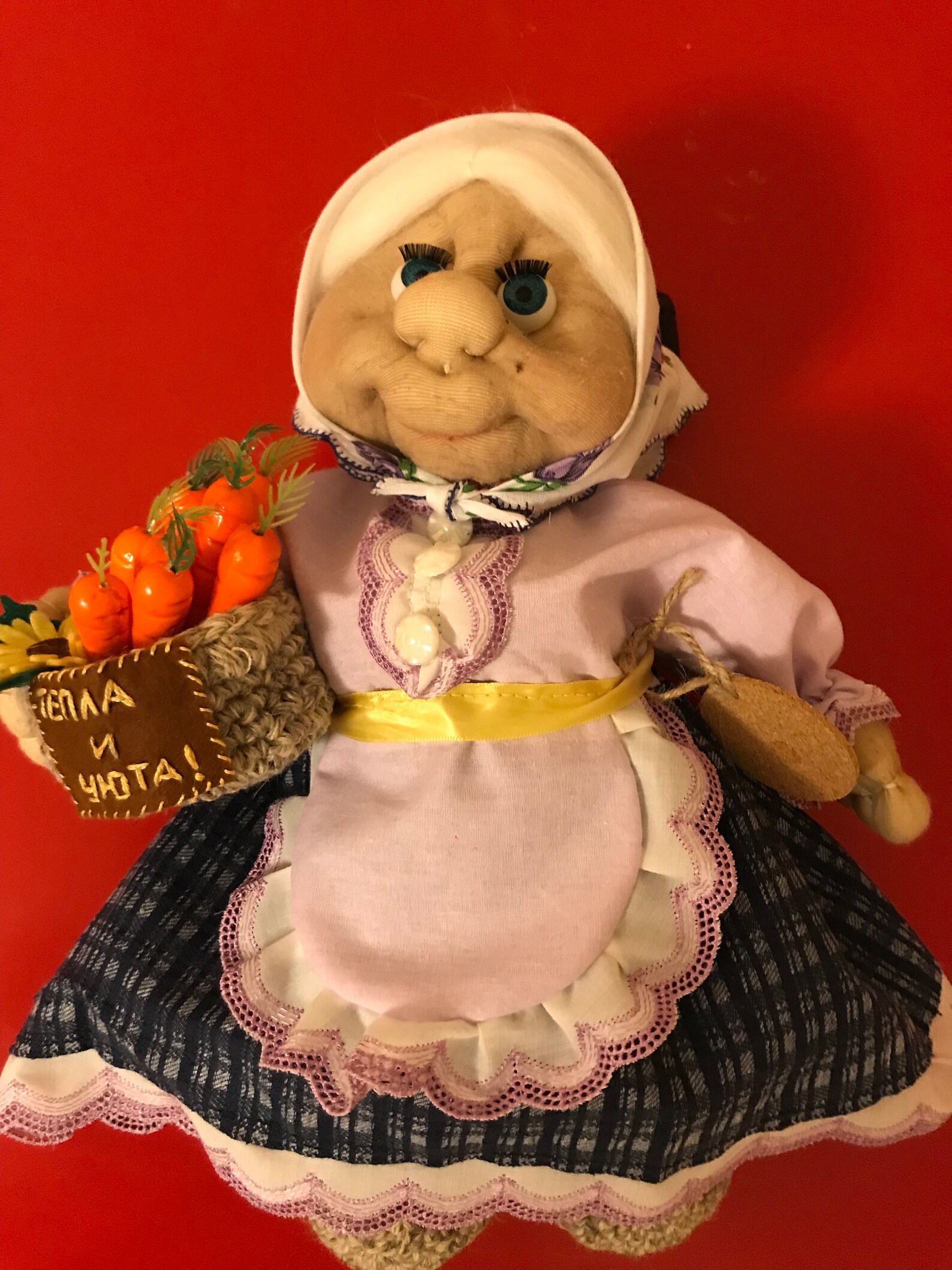 Handmade doll grandmotherold woman. Textile doll. Decoration Etsy