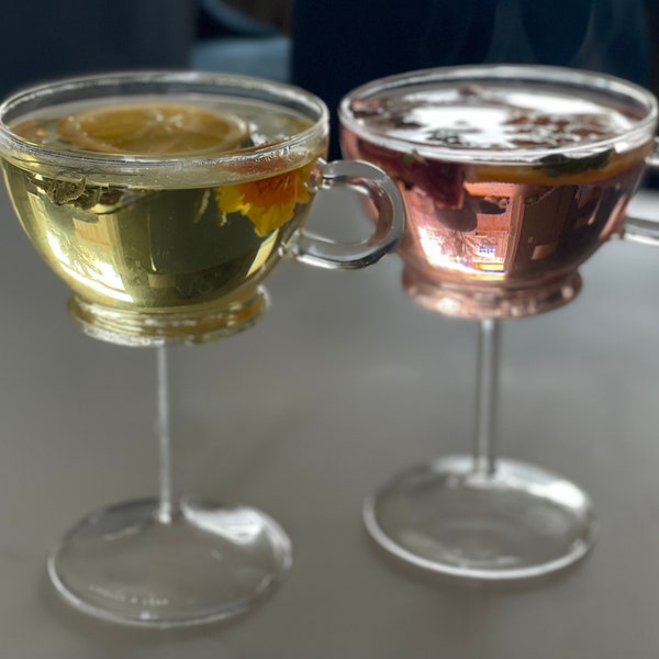 Tea Coupe: Teacup Inspired Wine, Cocktail, Coffee, Dessert Glass