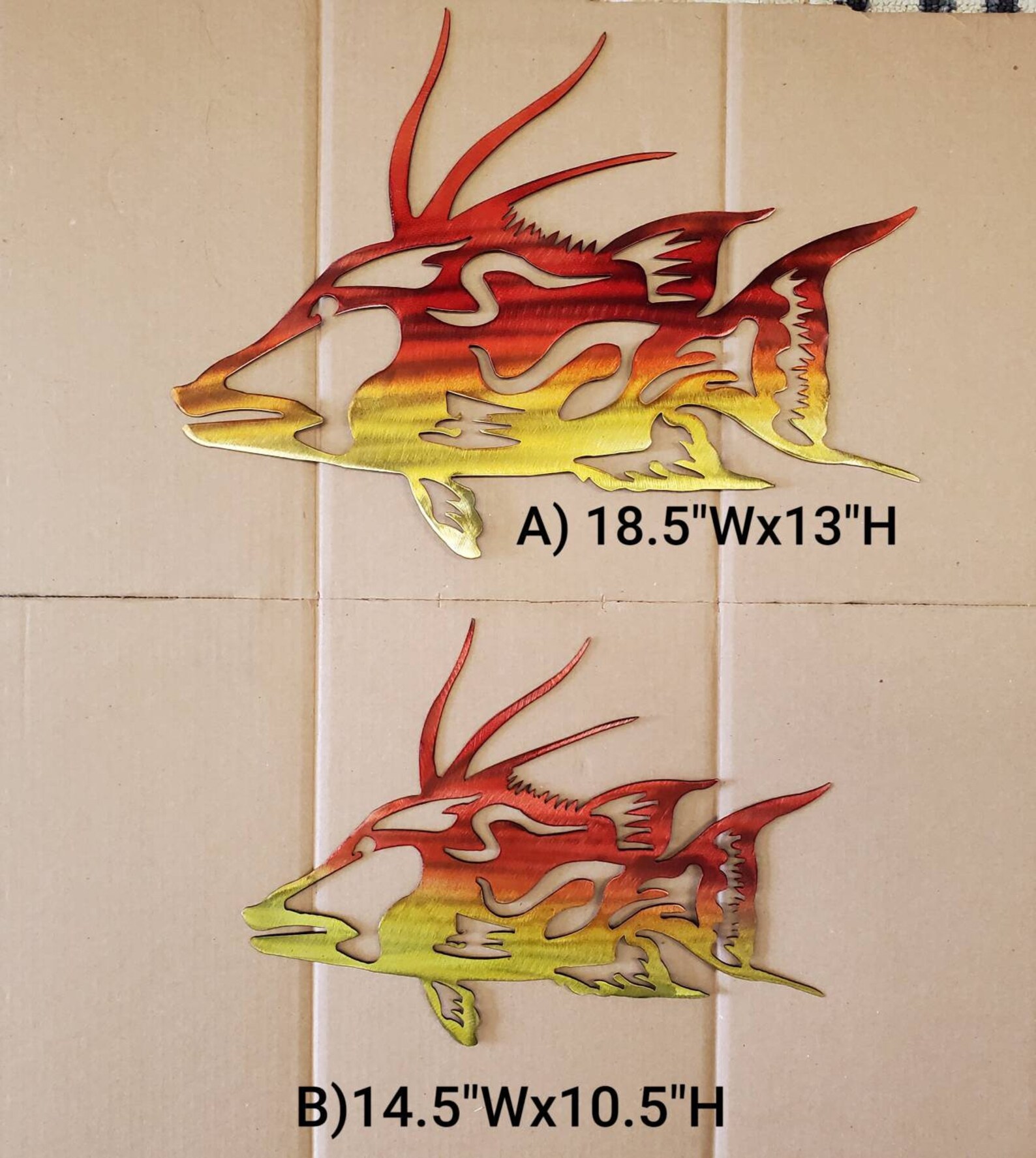 Painted Metal Hogfish Wall Decor for Indoor or Outdoor. Art Etsy