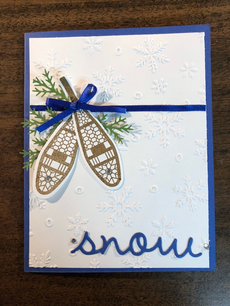Snowshoe Wishes Greeting Card Etsy