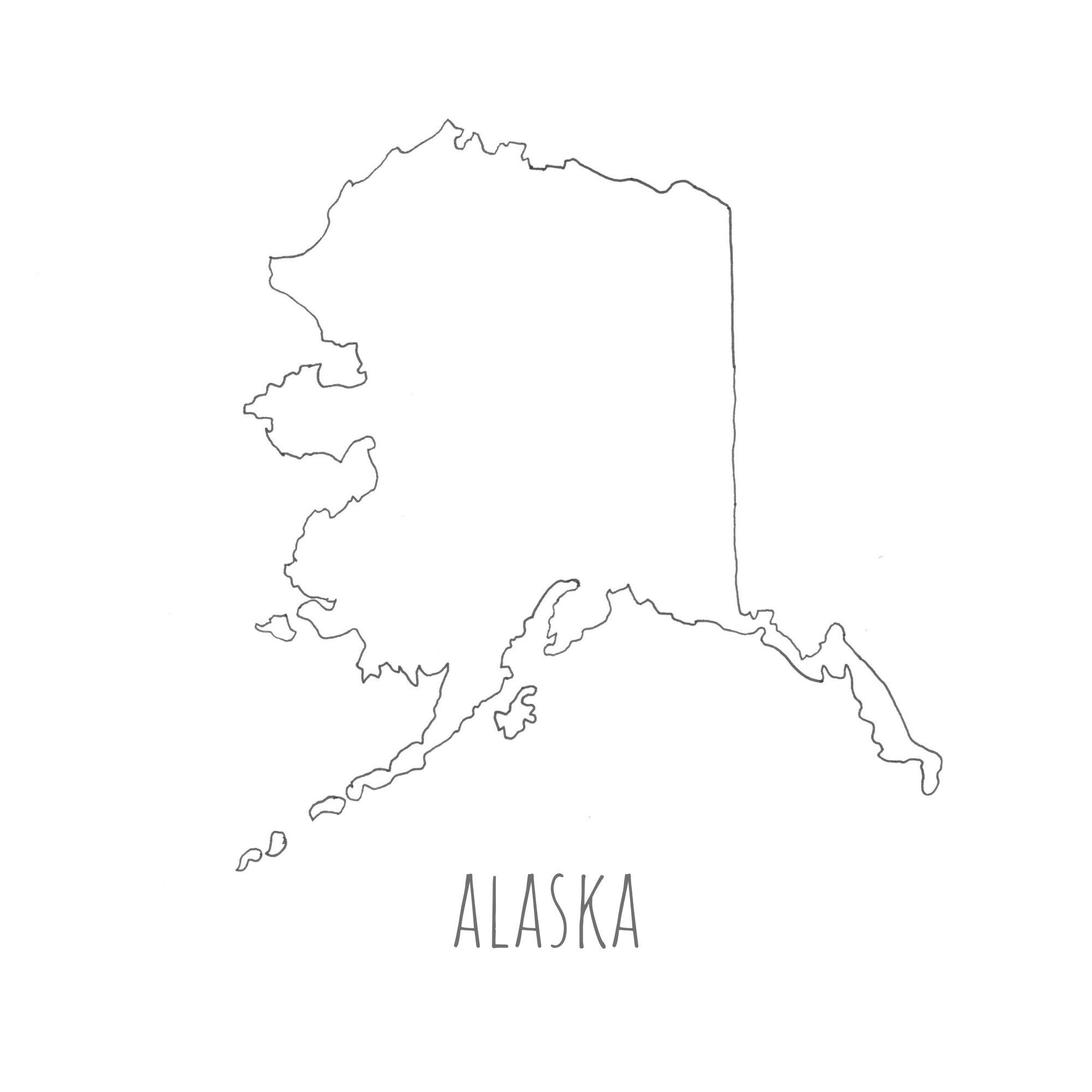 Alaska: Minimalist Line Art - Etsy
