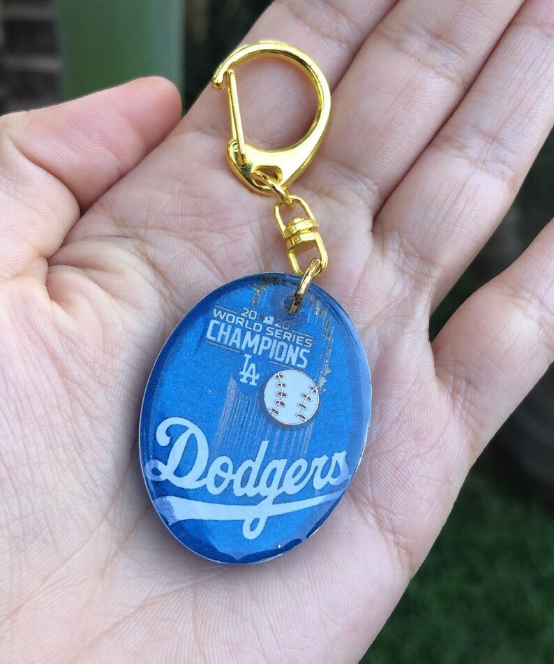 Los Angeles Dodgers Initial Keychain Dodgers Keychain Etsy