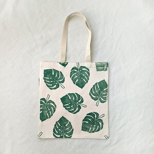 Canvas Tote Bag - Midnight Monstera main image 1