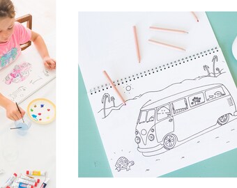 Classic Car Coloring Etsy