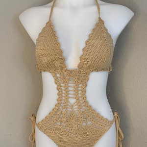 Crochet Bikini Pattern monokini mint ,bikini One Piece. PDF