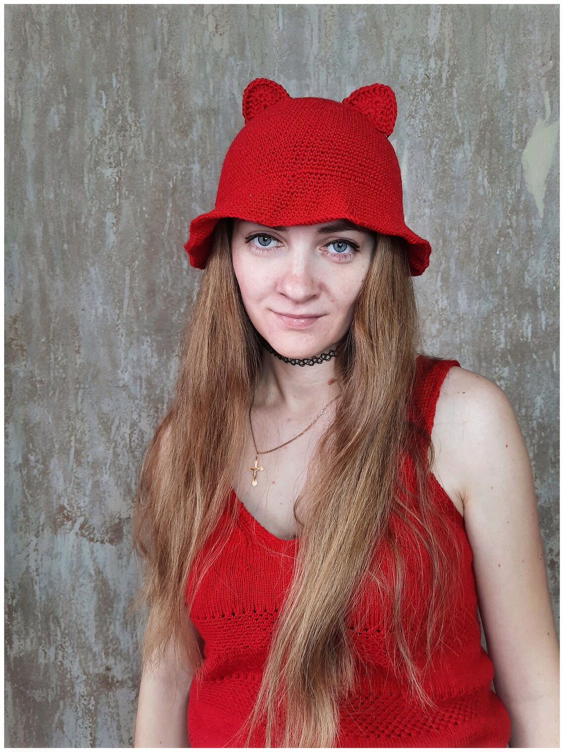 Bucket hat with cat ears for women handmade cat lover gift Etsy