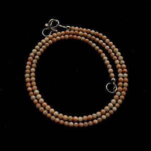 30.00 Carat Natural Japanese White Pink Coral Beads Round Shape Smooth Loose Gemstone Size 3 mm Approx