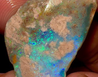 14.40 Carat Natural Australian Fire Opal Rough Solid Fire Size 27X18X6 mm