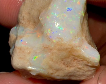 33.79 Carat Natural Australian Fire Opal Rough Solid Fire Size 23X20X16 mm